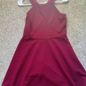 Red/ burgandy skater girl dress